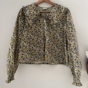 Oak Meadow Floral Lucia Blouse S EUC